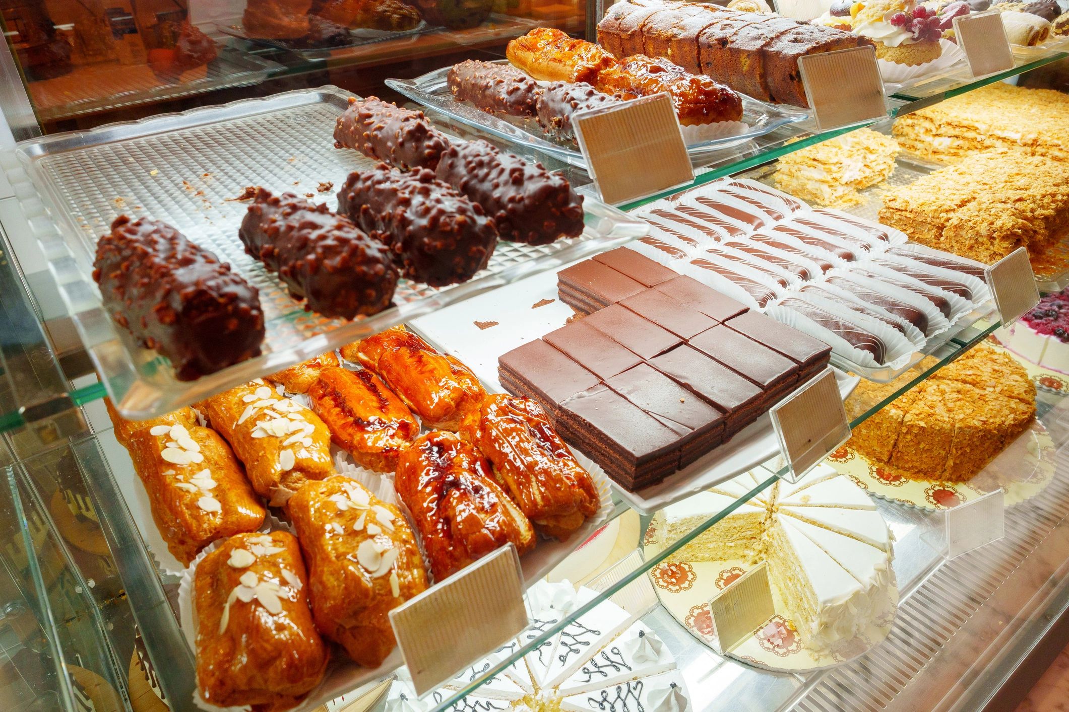 An array of freshly baked pastries and sweets