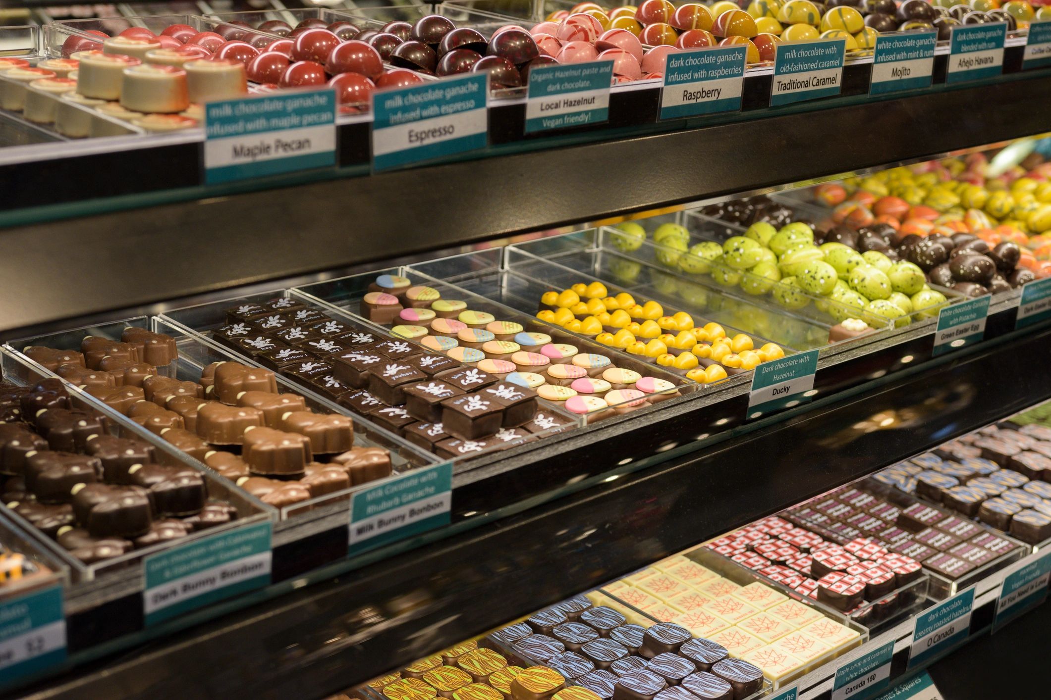A variety of colorful and creative confections at